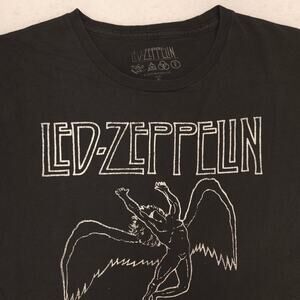 Led Zeppelin Band Crew Neck Graphic T Shirt Adult Mens Size Extra Large XL Black